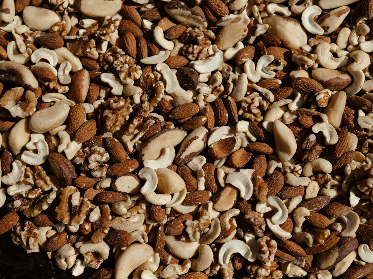 A premium selection of almonds, walnuts, cashews and other tree nuts